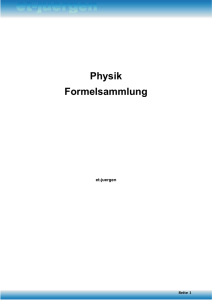 Physik Formelsammlung - et