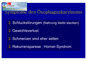 Symptome des Ösophaguskarzinoms