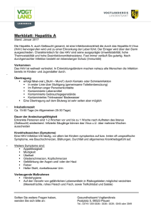 Hepatitis A - Vogtlandkreis
