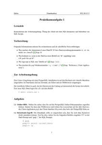 Praktikumsaufgabe 1 - Hochschule Niederrhein