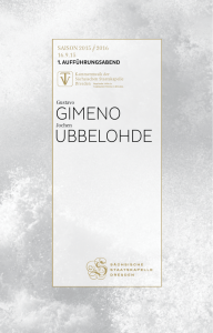 GIMENO UBBELOHDE - Staatskapelle Dresden