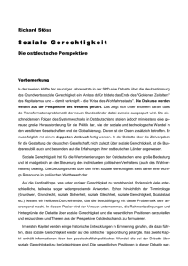 Soziale Gerechtigkeit. Die ostdeutsche Perspektive, Juli 2001, Ms
