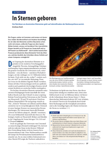 In Sternen geboren, Physik Journal, Februar 2011, S