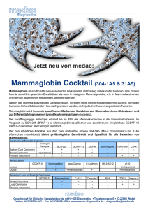 Mammaglobin Cocktail Flyer - medac