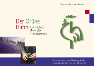 Informationsbroschüre "Der Grüne Hahn" (Pilotphase)