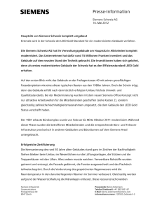 Presse-Information - Siemens Schweiz AG