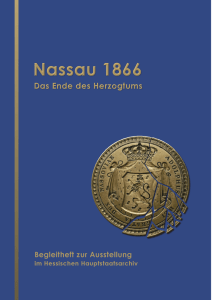 Katalog Nassau 1866 - Hessisches Landesarchiv