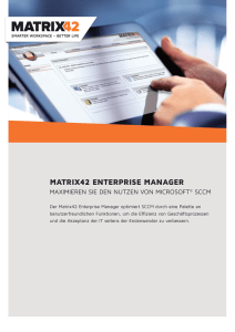 Matrix42 Enterprise Manager for SCCM Broschüre