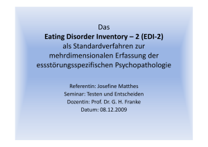 Das Eating Disorder Inventory – 2 (EDI-2) als - Franke