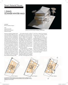 Smart Material Houses 1. Rang SOMMER-WInTER-HaUS