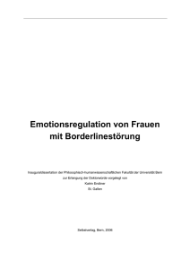 Emotionsregulation von Frauen mit