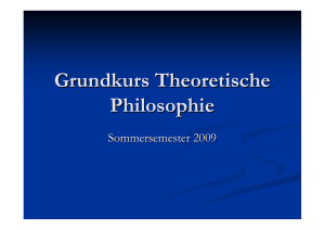 Theoretische Philosophie 1
