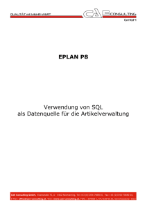 EPLAN P8 Verwendung von SQL als Datenquelle für die