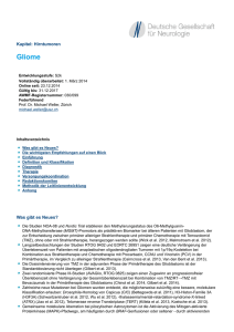Gliome - Neuroonkologische Arbeitsgemeinschaft