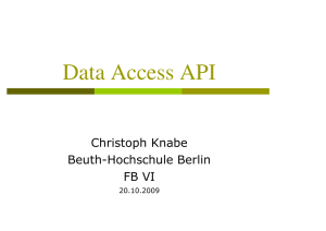 Data Access API - Beuth Hochschule für Technik Berlin