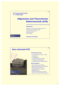 Allgemeine und Theoretische Elektrotechnik (ATE) - ate.uni