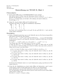 Musterlösung zur WGMS II, Blatt 5
