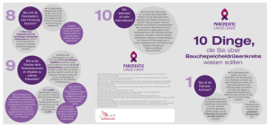 10 Dinge - Pancreatic Cancer Europe