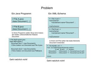 Schema Vergleich mit Java