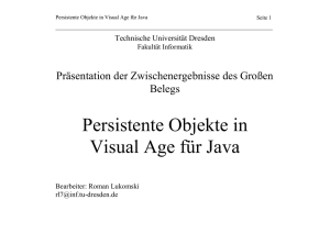 Persistente Objekte in Visual Age für Java