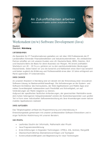 Werkstudent (m/w) Software Development (Java)