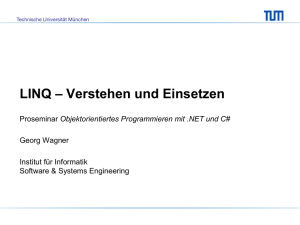 LINQ – Verstehen und Einsetzen - Software and Systems Engineering
