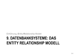 9. DATENBANKSYSTEME: DAS ENTITY RELATIONSHIP MODELL