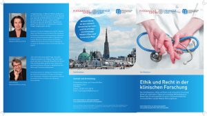 Flyer Zertifikatskurs "Ethik und Recht in der klinischen Forschung