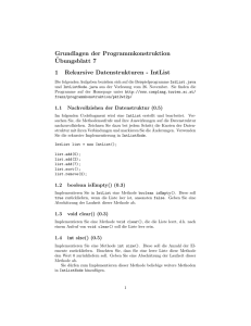 Grundlagen der Programmkonstruktion ¨Ubungsblatt 7