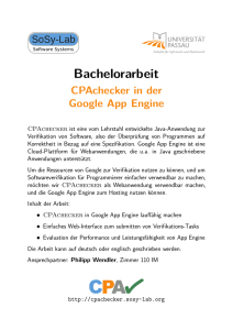 Bachelorarbeit CPAchecker in der Google App Engine - Sosy-Lab