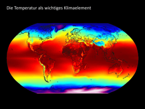 Die Temperatur als wichtiges Klimaelement