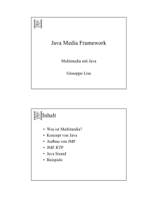 Java Media Framework Inhalt
