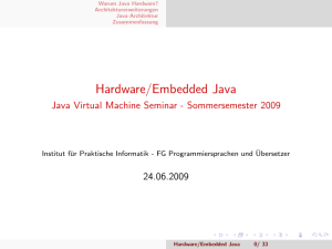 Hardware/Embedded Java - Java Virtual Machine Seminar