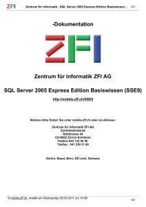 -Dokumentation Zentrum für Informatik ZFI AG SQL Server 2005