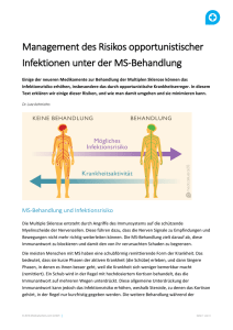 Management des Risikos opportunistischer Infektionen unter der MS