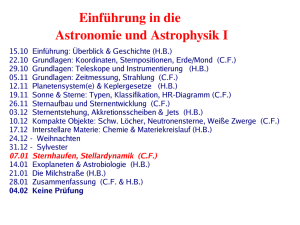 Vorlesung - Max-Planck-Institut für Astronomie