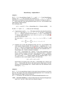 Musterlösung - Aufgabenblatt 3 Aufgabe 1 Sei D = (V,A) ein