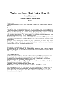 Wechsel von Oracle Cloud Control 12c zu 13c