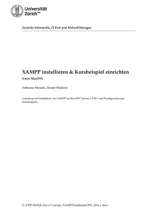 XAMPP für Mac installieren und Kursbeispiel einrichten