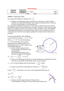 Musterlösung Physik Klausur Nr. 2