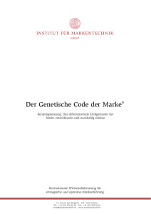 Lösungsprojekt: Der Genetische Code der Marke