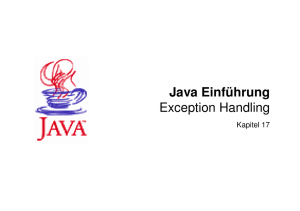 Java Einführung Exception Handling