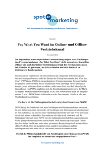 Pay What You Want im Online- und Offline