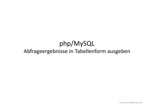 php/MySQL - informatikZentrale