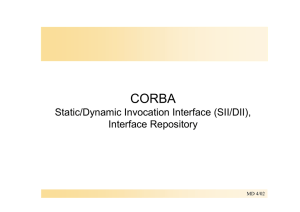 Static/Dynamic Invocation Interface (SII/DII), Interface Repository