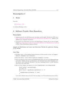 Hausaufgaben 3 - Universität Basel | Informatik