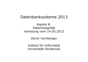 Datenbanksysteme 2013 - Universität Osnabrück