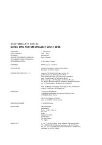staatsballett berlin daten und fakten spielzeit 2014 / 2015