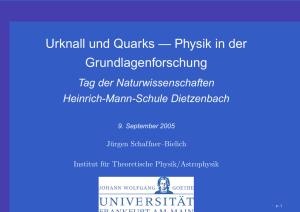 Urknall und Quarks - Goethe