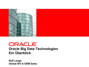 Oracle Big Data Technologien - ein Überblick